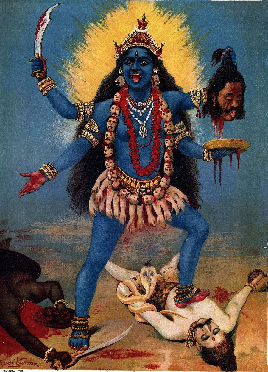 राजा रवि वर्मा द्वारा माँ काली